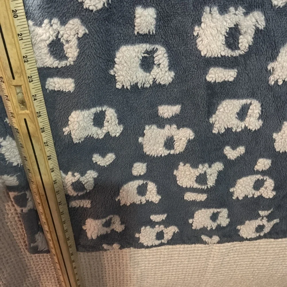 Baby Boy‎ Parent Choice Blue White Elephant Plush Baby Blanket